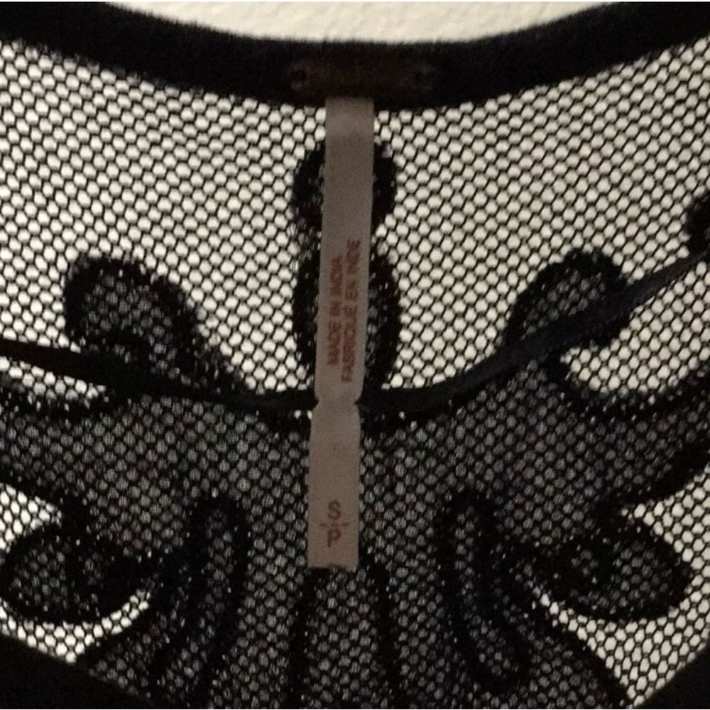 Free People Black Sleeveless Lace Yoke Camisole - Picture 6 of 6